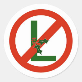 Noel "No L"おもしろいクリスマスステッカー ラウンドシール