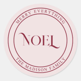 Noel Playful Vintage Christmas ラウンドシール