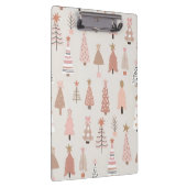 Noël Scandinave Sapins Roses クリップボード (右)
