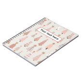 Noël Scandinave Sapins Roses ノートブック (左側)