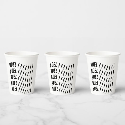 Noel Typography 紙コップ (複数)