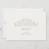 NOELLEレッドフラワーヴィンテージフローラメリークリスマス シーズンカード (裏面)