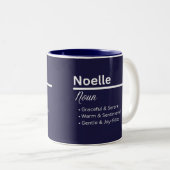 Noelle Personalized Name Coffee Mug ツートーンマグカップ (正面右)