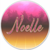 Noelle Vorname Name golden pink Aufkleber Sticker シール (正面)