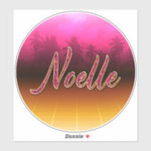 Noelle Vorname Name golden pink Aufkleber Sticker シール (シート)