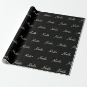 Noelle white gold Handwriting Geschenkpapier ラッピングペーパー (アンロールド)