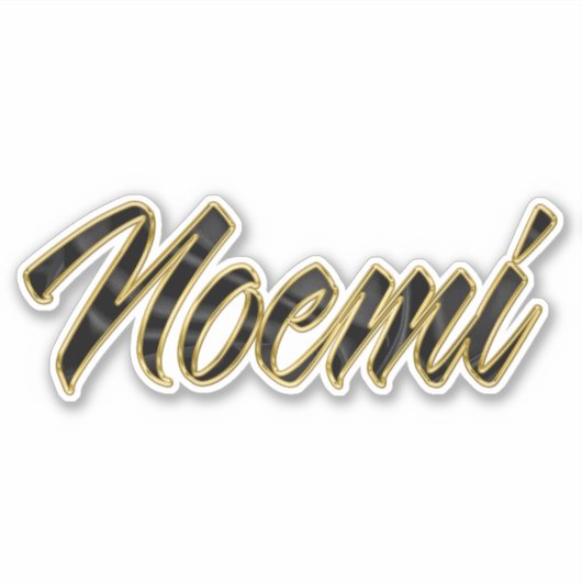 Noemi black gold Lettering Aufkleber Sticker シール (正面)