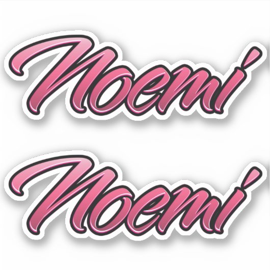 Noemi faded pink Aufkleber Sticker Stickerset シール (正面)