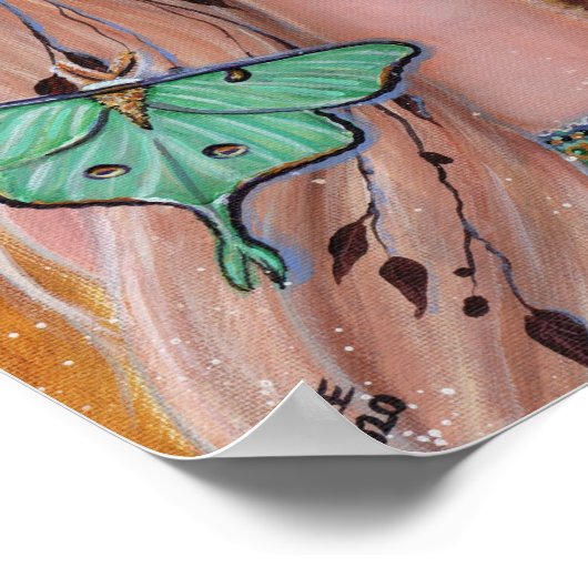 Noemi Halloween witch by Renee L. Lavoie ポスター (角)