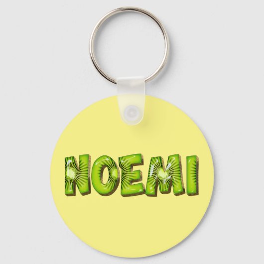 Noemi Name Kiwi Design Schlüsselanhänger キーホルダー (正面)