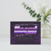 Noemi Name Vorname lila Postkarte Geburtstag ポストカード (スタンド正面)