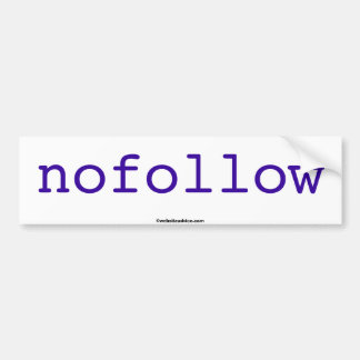 nofollowのバンパーステッカー バンパーステッカー