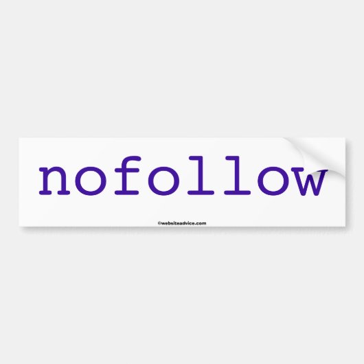 nofollowのバンパーステッカー バンパーステッカー (正面)