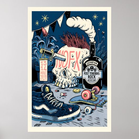 NOFX REPRODUCTION Gig Poster Matte  Art Print ポスター (正面)