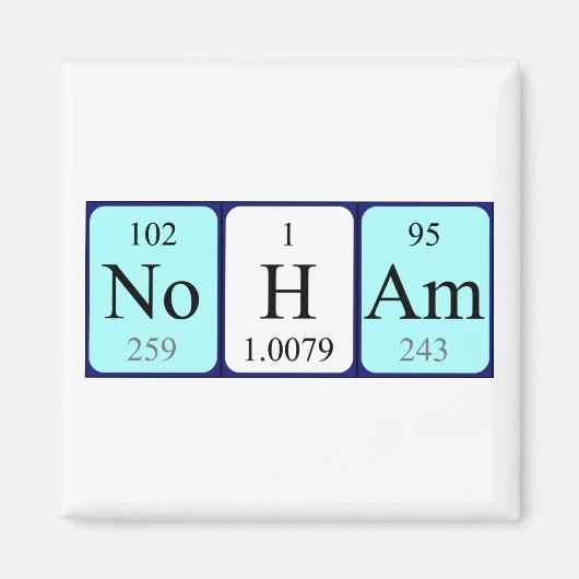 Noham周期表名磁石 マグネット (正面)