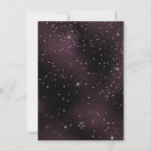 Noirバーガンディの銀製の星のブライダルのバチェロレッテ 招待状 (裏面)