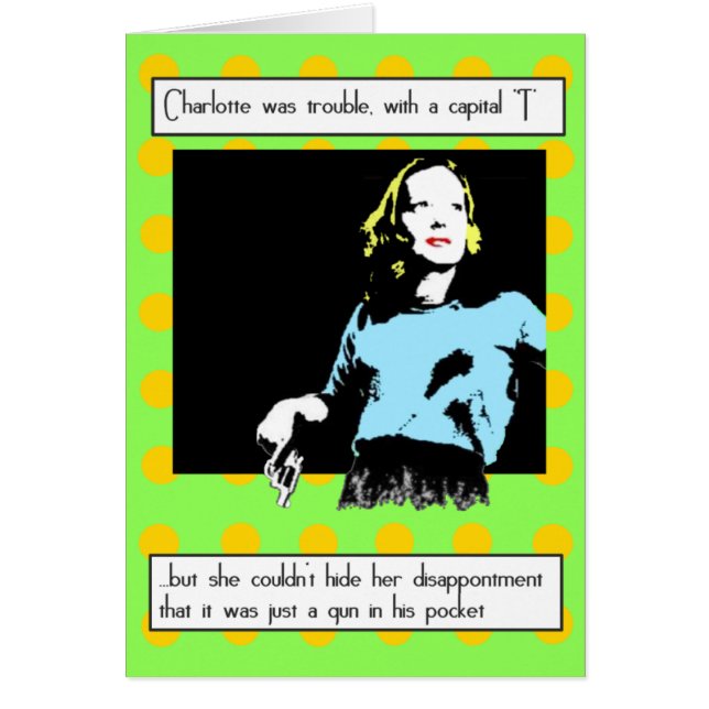 Noirフィルム: 銃(ポップアート)を持つ女の子 (正面)