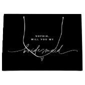 NOIRミニマリストのブライドメイド抱き枕 ラージペーパーバッグ (正面)