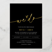 NOIRミニマリスト私たちは結婚のフォイル招待状 箔招待状 (正面)