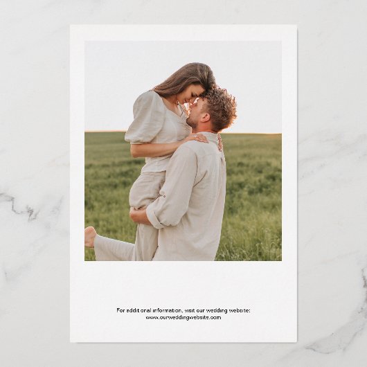 NOIRミニマリスト私たちは結婚のフォイル招待状 箔招待状 (裏面)