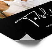 NOIRミニマルモダンリストフォトテーブル番号8x10 ポスター (角)