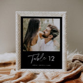 NOIRミニマルモダンリストフォトテーブル番号8x10 ポスター