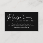 NOIRレシピ挿入カードブライダルシャワー 名刺 (正面)