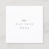 Noir専門のMinimaliste ÉléganteとBlanc スクエア名刺 (正面)