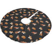 Noir小さいアカギツネのクリスマスツリーのスカート ブラッシュドポリエステルツリースカート (アングル)