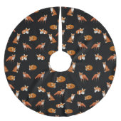 Noir小さいアカギツネのクリスマスツリーのスカート ブラッシュドポリエステルツリースカート (正面)