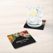 Noir花柄 スクエアペーパーコースター (インサイチュ)