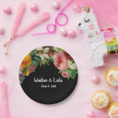 Noir花柄 ペーパープレート (パーティー)