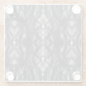 Noir Black Abstract Watercolor Art  ガラスコースター (裏面)