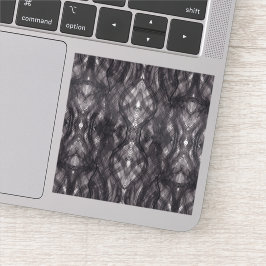 Noir Black Abstract Watercolor Art  シール