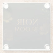 Noir Bloom Affirmation Watch | Elegant Black Mindf ガラスコースター (裏面)
