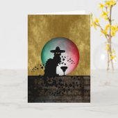 Noir Cinco deメーヨーの雑談/Gatoの黒人 カード (黄色い花)