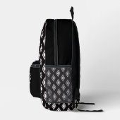 Noir Diamond Backpack – カスタマイズ可能なエッジ プリントバックパック (右)