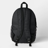 Noir Diamond Backpack – カスタマイズ可能なエッジ プリントバックパック (裏面)