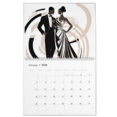 NOIR ELEGANCE 2026 Calendar カレンダー (1月 2026)