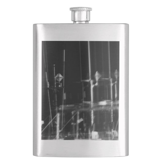 noir et blanc photo abstraite フラスク (正面)