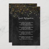 Noir et Faux Or Glitter エンクロージャーカード (正面/裏面)