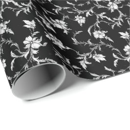 Noir Floral Vine Wrapping Paper ラッピングペーパー