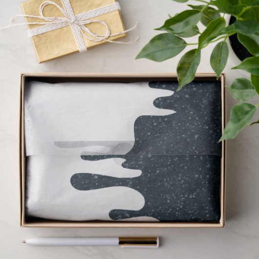 Noir Ink Drip Tissue Paper – Customizable 薄葉紙 (ギフト)