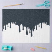 Noir Ink Drip Tissue Paper – Customizable 薄葉紙 (クラフト)
