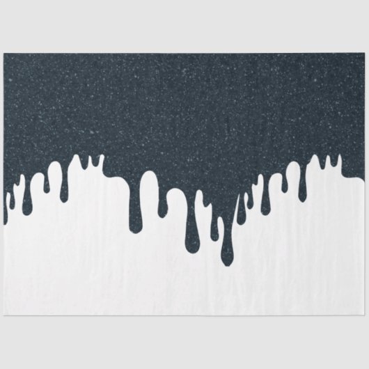 Noir Ink Drip Tissue Paper – Customizable 薄葉紙 (正面)