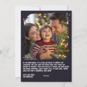 Noir Luxe Funny Cat Retro Christmas Photo シーズンカード (裏面)