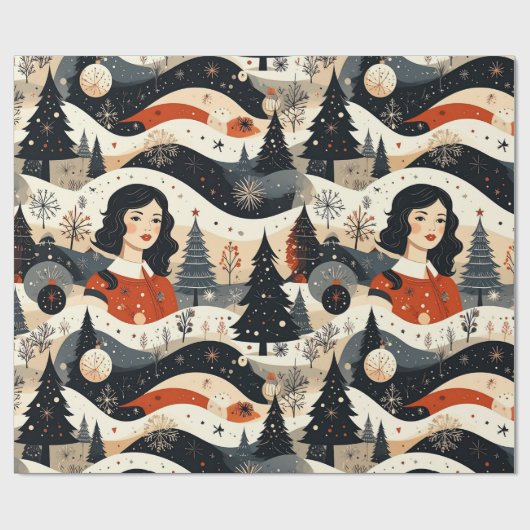 Noir Noël ラッピングペーパー (フラット)