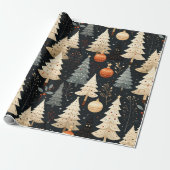 Noir Noël tree ラッピングペーパー (アンロールド)