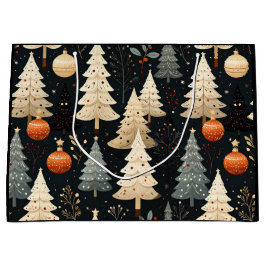 Noir Noël tree ラージペーパーバッグ