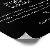 NOIR Oh Snap使い捨てカメラ結婚のサイン ポスター (角)